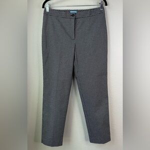 J. Mclaughlin Straight Leg‎ career trouser pants Black White Dress Pants Size 6